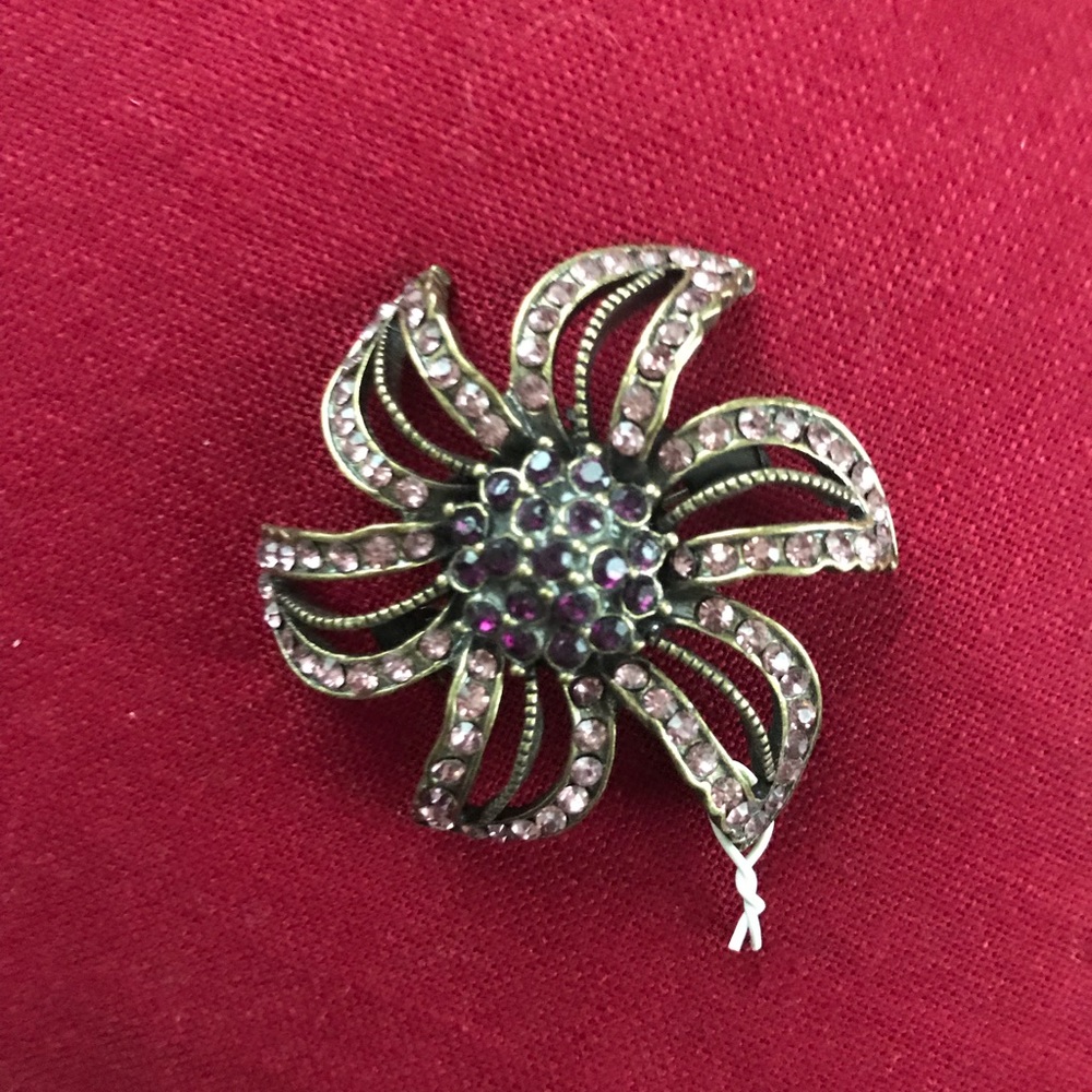 Lovely purple and bronze brooch